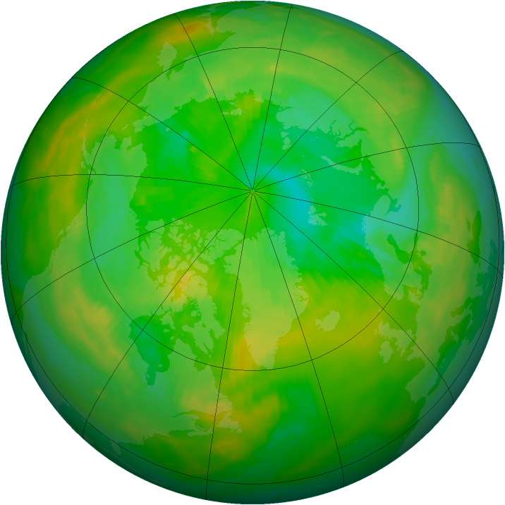 Arctic ozone map for 14 July 1979
